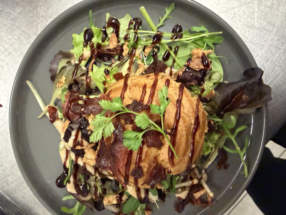 Chèvre chaud en choux, magret séché