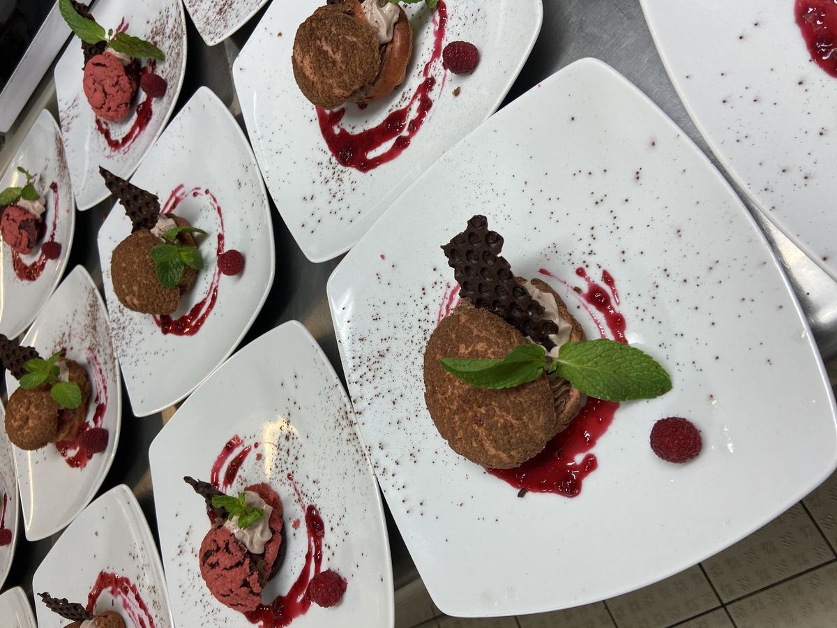 Dessert chocolat framboise